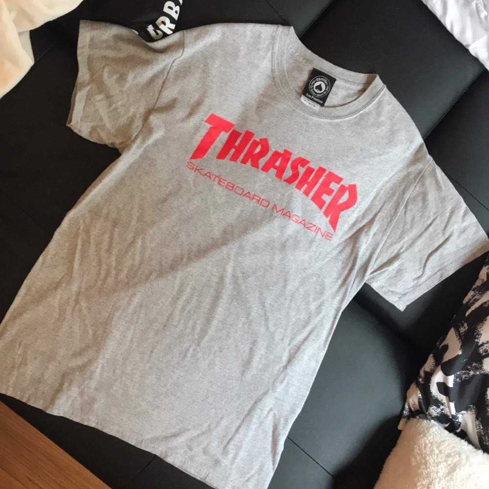 THRASHER! Grey Tee